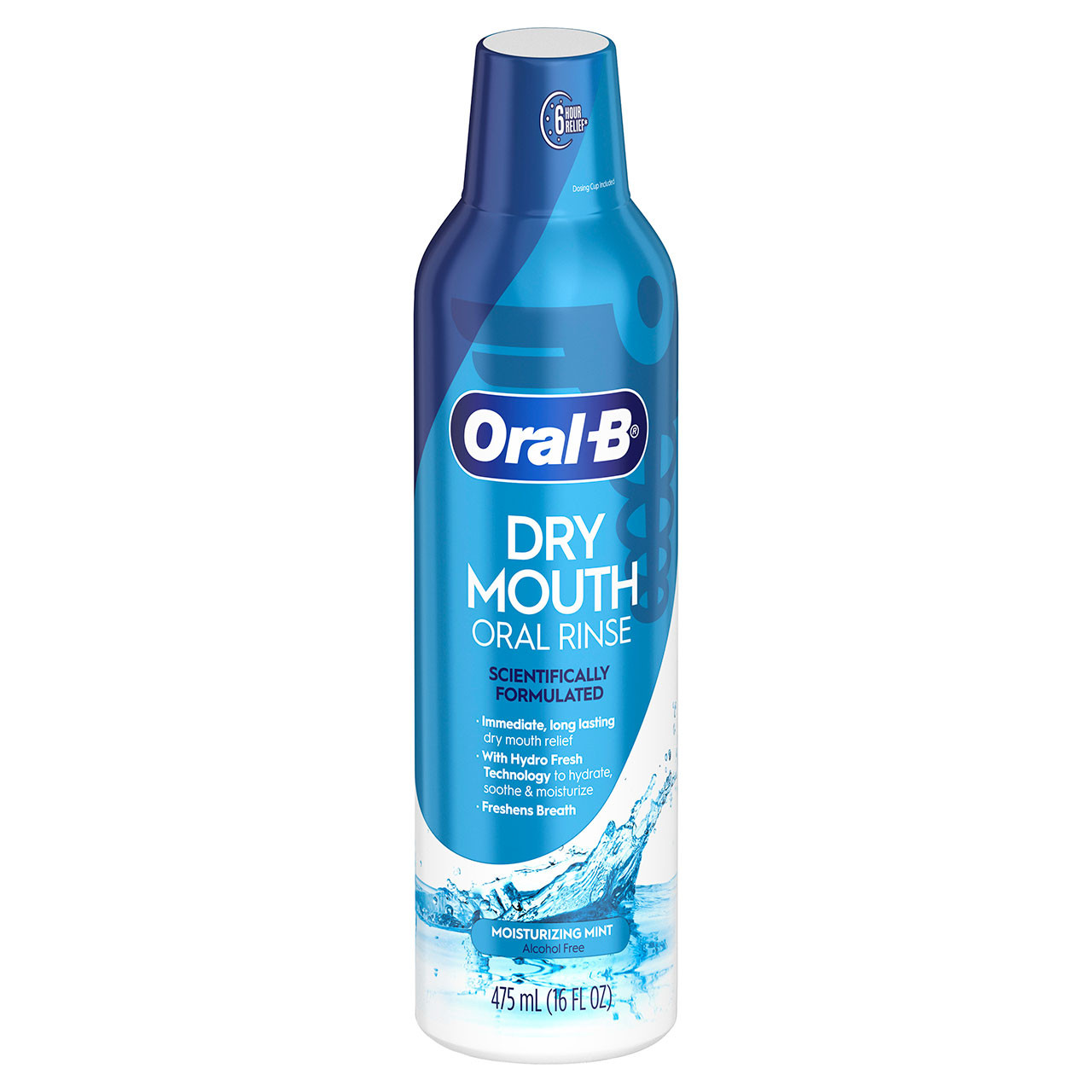 Oral-B Dry Mouth Oral Rinse Mouthwash, Moisturizing Mint
