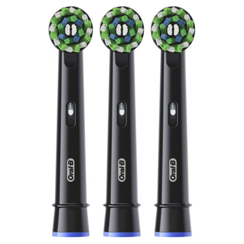 Alternative view of CrossAction Replacement Brush Heads, Black, 3-Pack