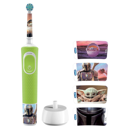 Alternative view of Oral-B Pixar Mandalorian Kids Electric Toothbrush Bundle