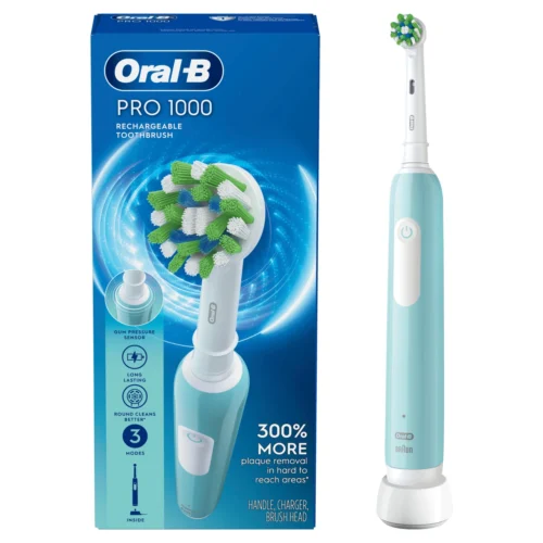 Pro 1000 Rechargeable Electric Toothbrush, Turquoise