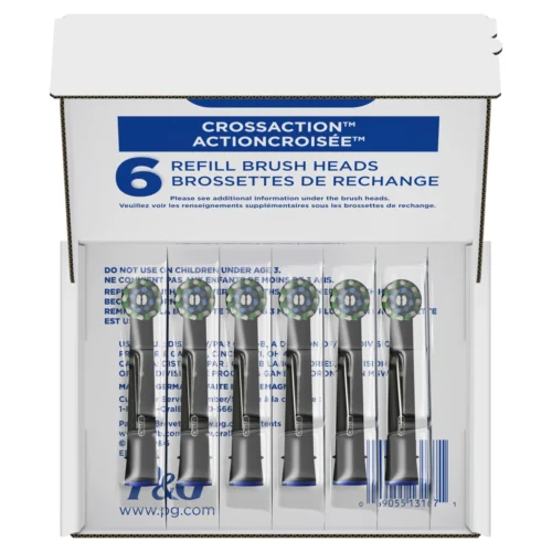 Alternative view of Oral-B CrossAction Replacement Brush Heads, Black 6-Count