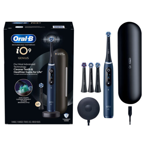 Oral-B iO Series 9 Genius Rechargeable Electric Toothbrush, Sapphire Blue