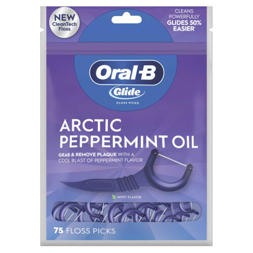 Oral-B Glide Peppermint Dental Floss Picks with Arctic Peppermint Oil Flavor