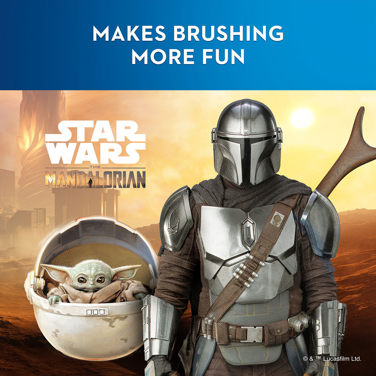 Oral-B Pixar Mandalorian Kids Electric Toothbrush Bundle - Image 3