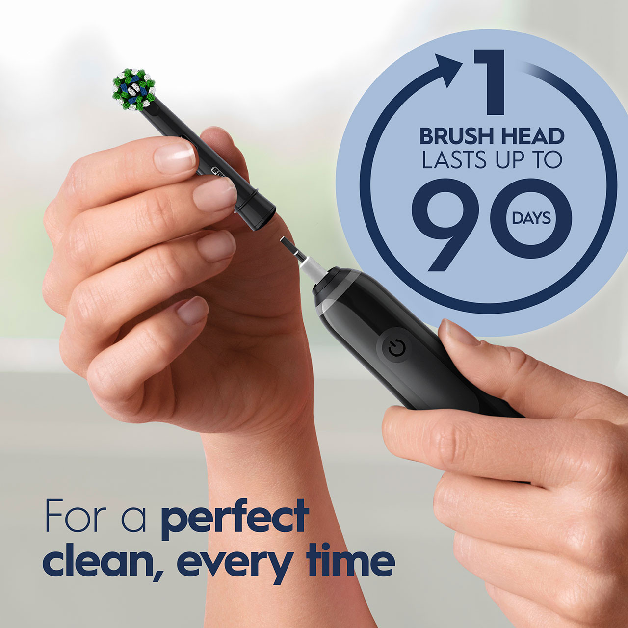 Smart 1500 Electric Rechargeable Toothbrush, Black - Image 7