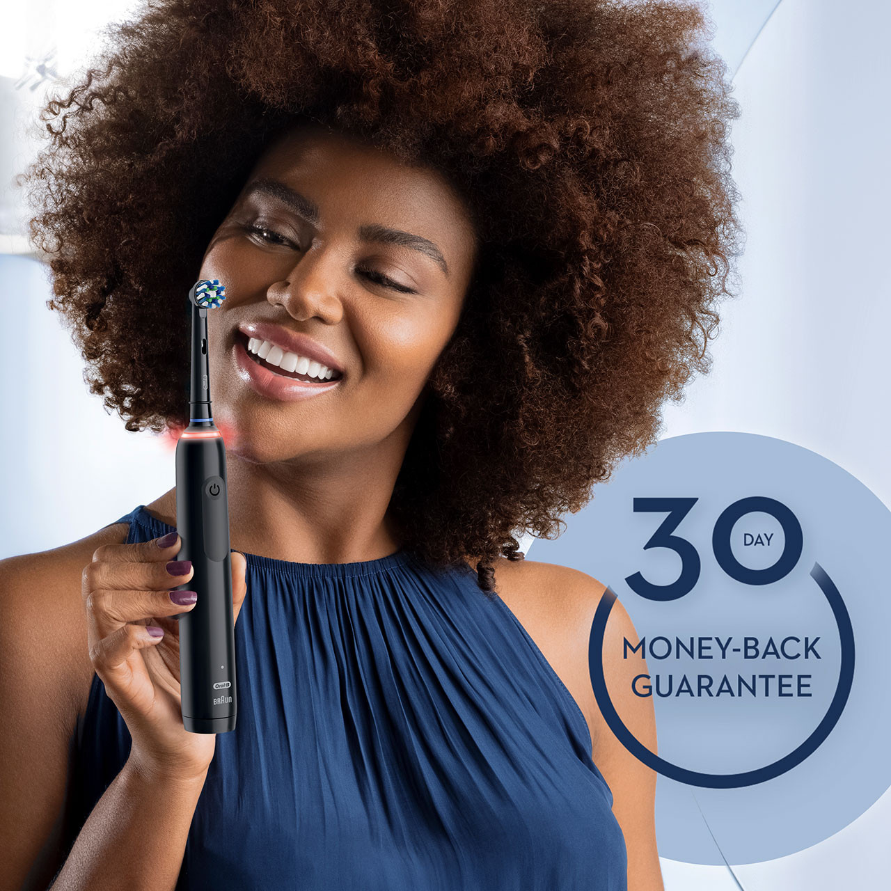 Smart 1500 Electric Rechargeable Toothbrush, Black - Image 8