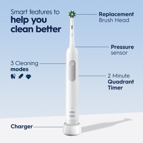 Pro 1000 Rechargeable Electric Toothbrush, White - Image 5