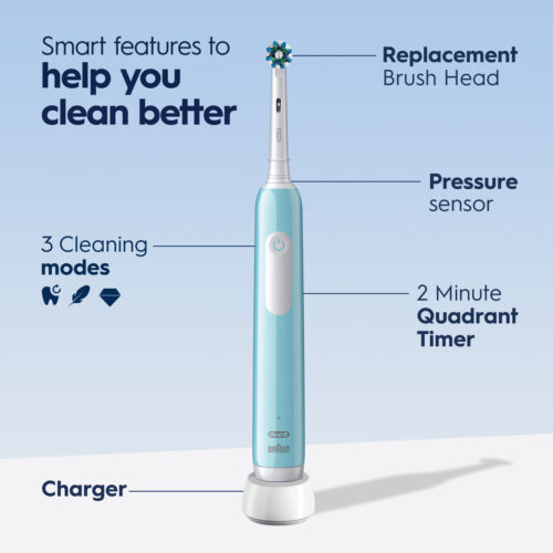 Pro 1000 Rechargeable Electric Toothbrush, Turquoise - Image 5