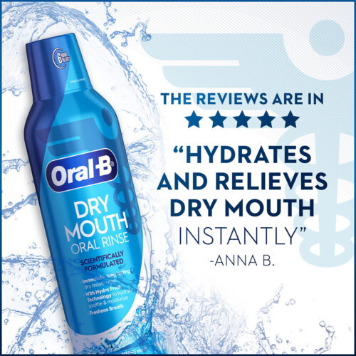 Oral-B Dry Mouth Oral Rinse Mouthwash, Moisturizing Mint - Image 9