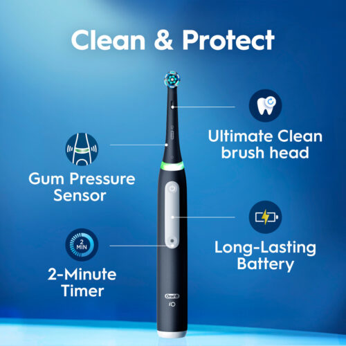 Oral-B iO Series 3 Clean & Protect Rechargeable Electric Toothbrush, Matte White - Image 3