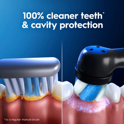 Oral-B iO Series 3 Clean & Protect Rechargeable Electric Toothbrush, Matte Black - Image 5