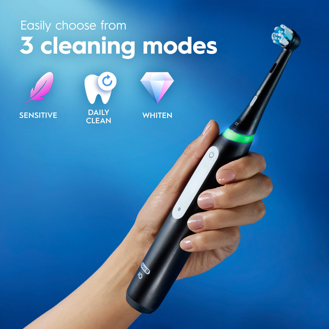 Oral-B iO Series 3 Clean & Protect Rechargeable Electric Toothbrush, Matte Black - Image 7