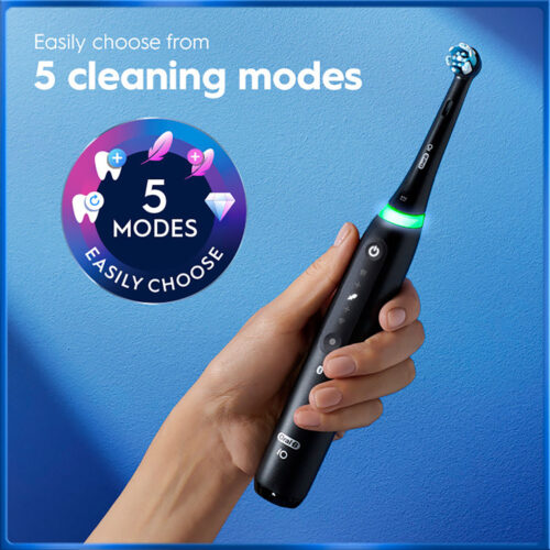 Oral-B iO Series 5 Customizable Clean Rechargeable Electric Toothbrush, Matte Black - Image 5