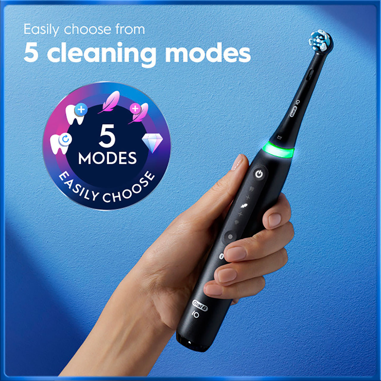 Oral-B iO Series 5 Customizable Clean Rechargeable Electric Toothbrush, Matte Black - Image 5