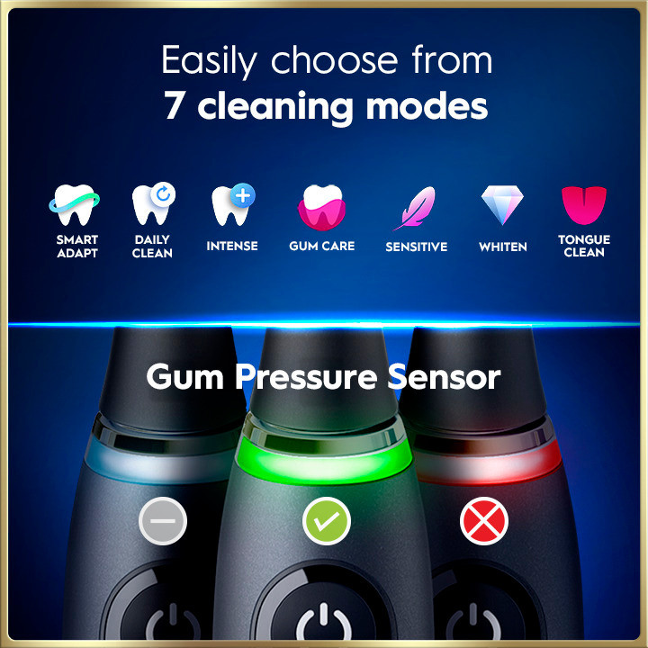 Oral-B iO Series 9 Genius Rechargeable Electric Toothbrush, Sapphire Blue - Image 7