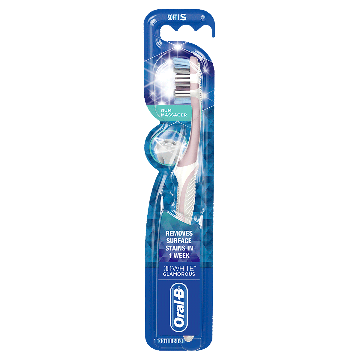 3D White Glamorous Manual Toothbrush