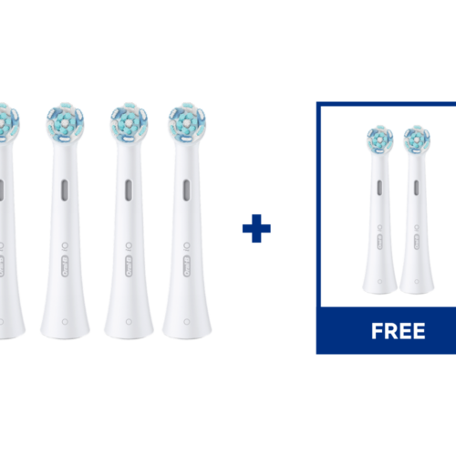 Oral-B iO Ultimate Clean Replacement Brush Heads, 6-Count, White