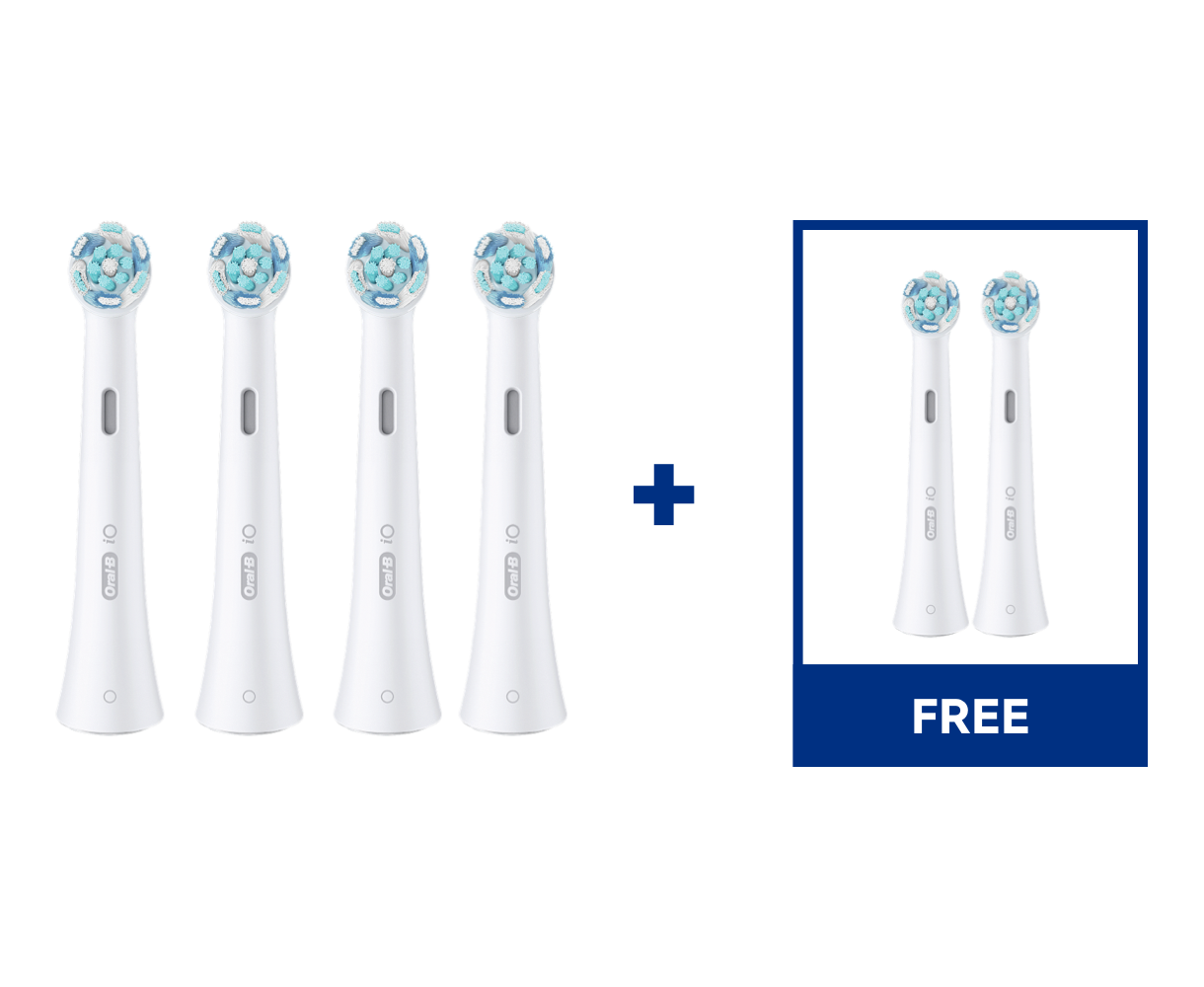 Oral-B iO Ultimate Clean Replacement Brush Heads, 6-Count, White