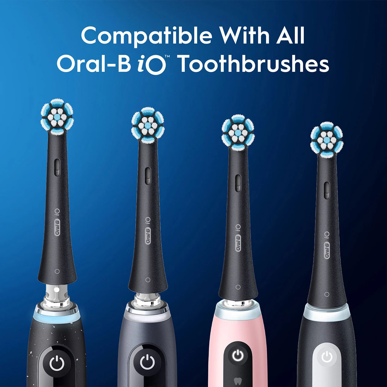 Oral-B iO Gentle Care Replacement Brush Heads, 2-Count, Black - Image 6