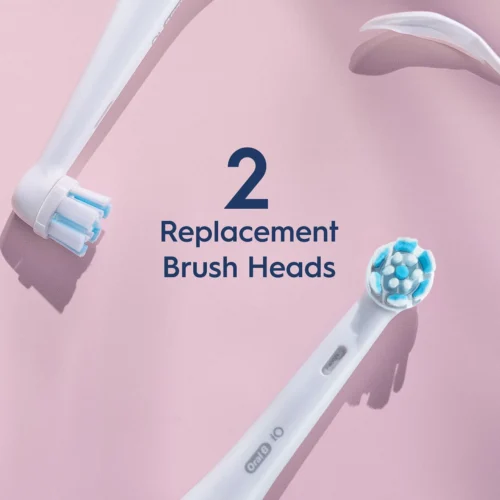 Oral-B iO Gentle Care Replacement Brush Heads, 2-Count, White - Image 3