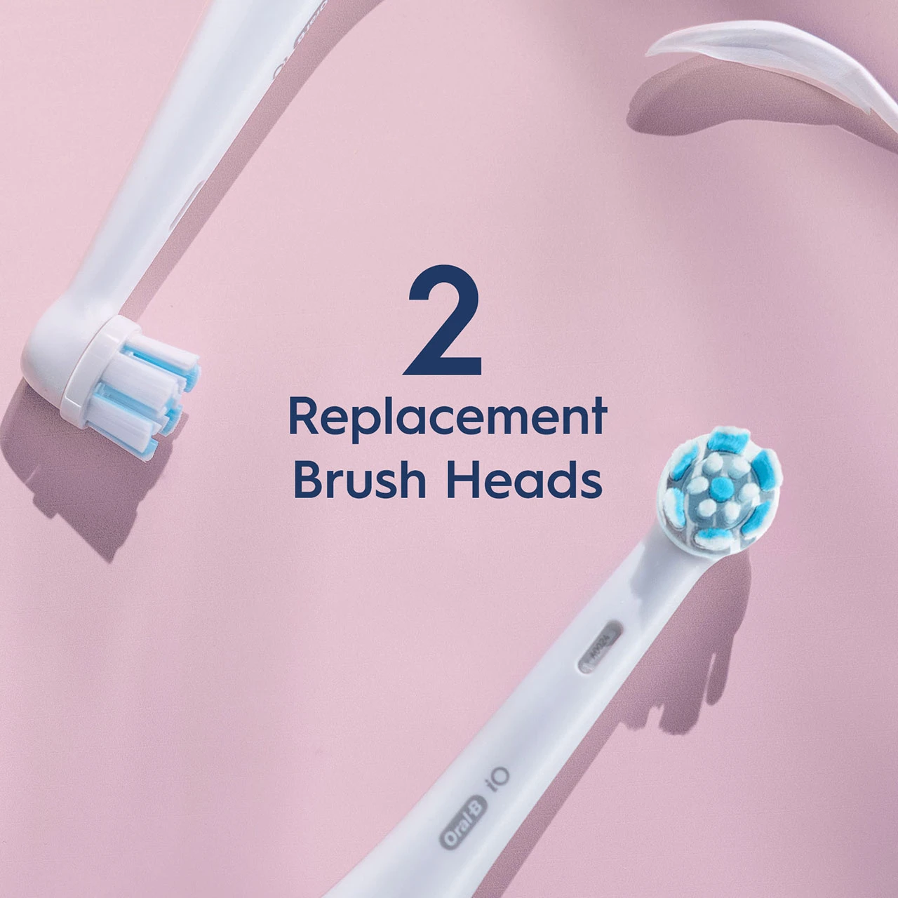 Oral-B iO Gentle Care Replacement Brush Heads, 2-Count, White - Image 3