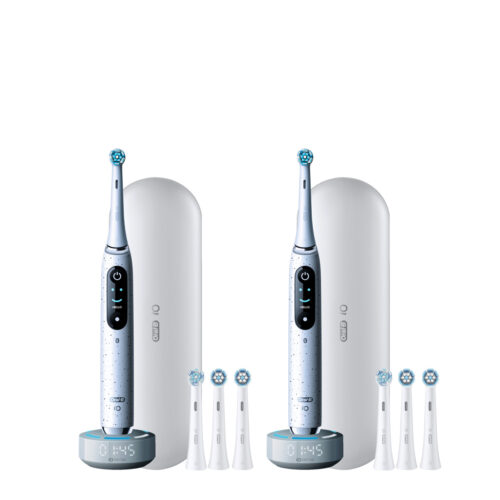 Oral-B iO Series 10 Twin Pack, Stardust White + Stardust White