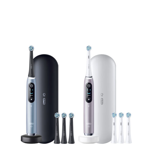 Oral-B iO9 Twin Pack, Rose Quartz + Aqua Marine