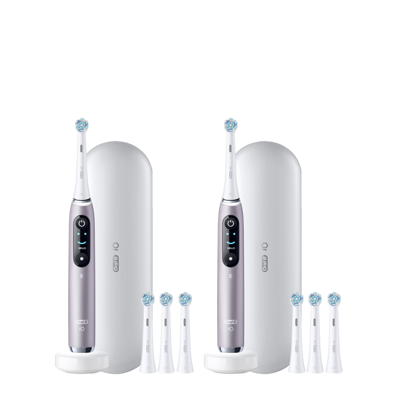 Oral-B iO9 Twin Pack, Rose Quartz + Rose Quartz